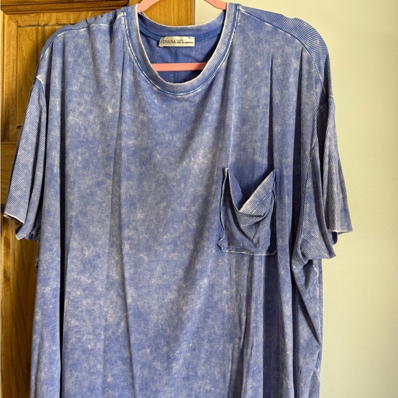 Zenana Outfitters Tops - Zenana Drop Shoulder Round Neck Tee 1x/2x NWOT
